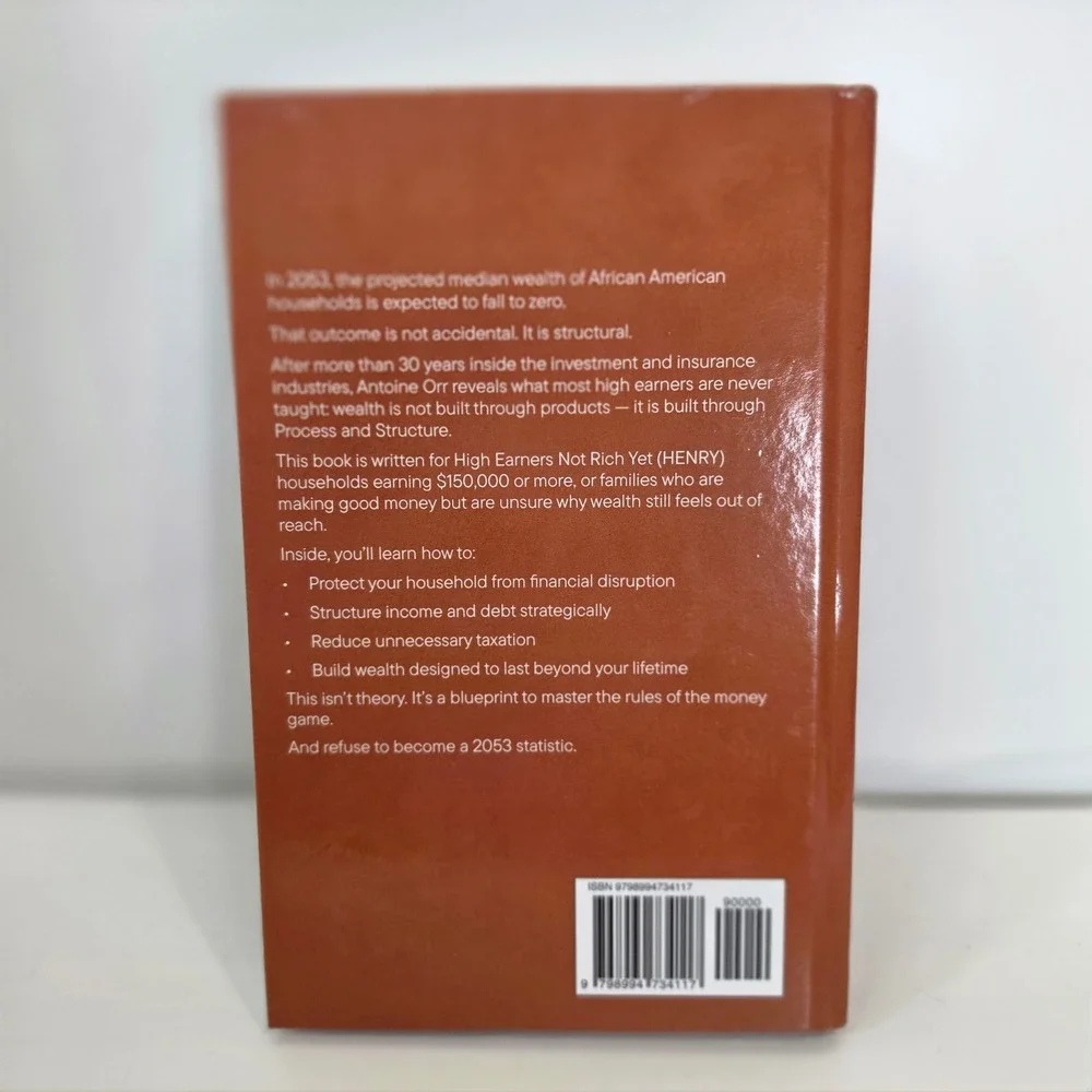 Black Wealth Antoine Orr Hardcover Finance Money Game 2053 Statistic